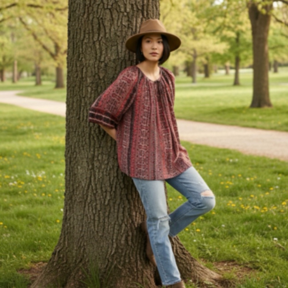 Anthropologie BHANUNI by JYOTI Bohemian Aleksa Boho Tunic - Picture 4 of 11